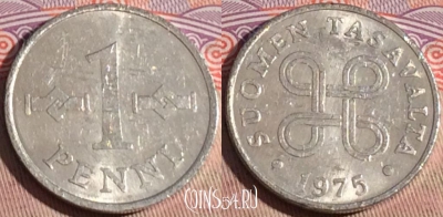 Финляндия 1 пенни 1975 года, KM# 44a, 211a-071