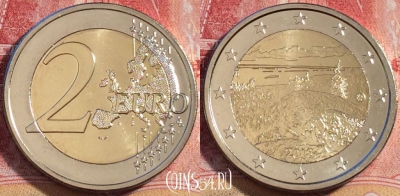 Финляндия 2 евро 2018 года, Коли, UNC, 077c-069
