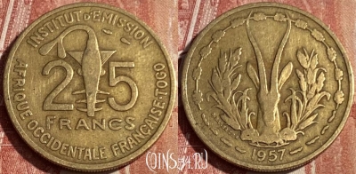 Западная Африка и Того 25 франков 1957 г., 164q-041