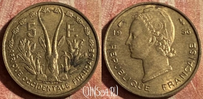 Французская Западная Африка 5 франков 1956 г., 184p-030 ♛