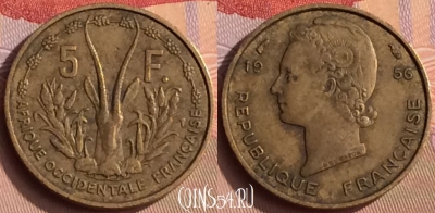 Французская Западная Африка 5 франков 1956 г., 448-098