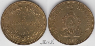Гондурас 5 сентаво 1998 года, KM 72.4, 126-026