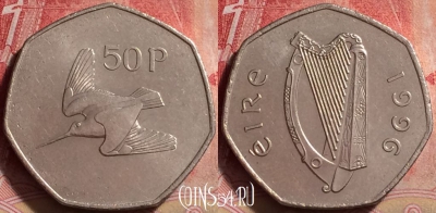 Ирландия 50 пенсов 1996 года, KM# 24, 241j-141