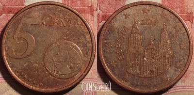 Испания 5 центов 2011 года, KM# 1146, 214-124