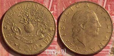 Италия 200 лир 1994 года, KM# 164, 206m-036
