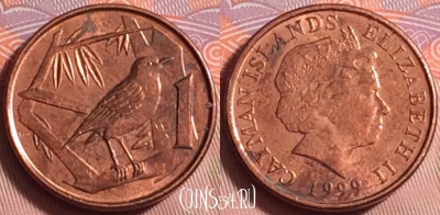 Каймановы острова 1 цент 1999 года, KM# 131, 219k-094