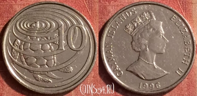 Каймановы острова 10 центов 1996 года, KM# 89a, 401-097