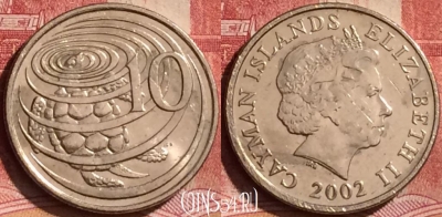 Каймановы острова 10 центов 2002 года, KM# 133, 244l-165