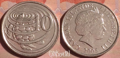 Каймановы острова 10 центов 2005 года, KM# 133, 051i-158