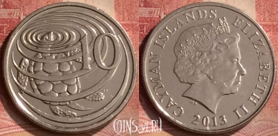 Каймановы острова 10 центов 2013 года, KM# 133, 140m-115