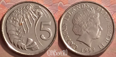 Каймановы острова 5 центов 1999 года, KM# 132, 263m-052
