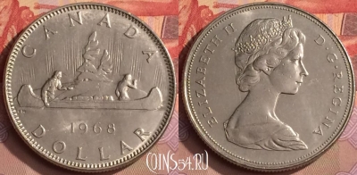 Канада 1 доллар 1968 года, KM# 76.1, 449-061
