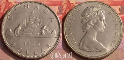 Канада 1 доллар 1968 года, KM# 76.1, 449-066
