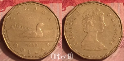 Канада 1 доллар 1989 года, KM# 157, 335o-122