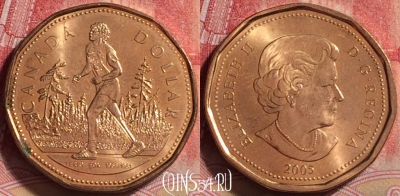 Канада 1 доллар 2005 года, KM# 552, 228j-005
