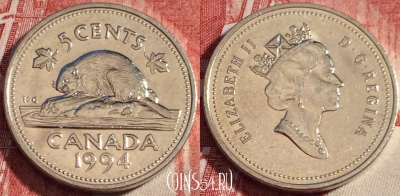 Канада 5 центов 1994 года, KM# 182, b062-140
