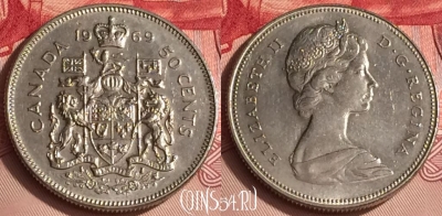 Канада 50 центов 1969 года, KM# 75.1, 304o-108