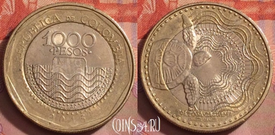 Колумбия 1000 песо 2015 года, KM# 299, 257k-138