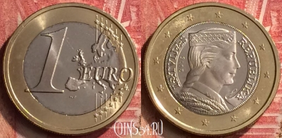 Латвия 1 евро 2016 года, KM# 156, UNC, 299m-052