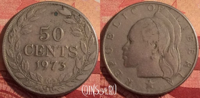 Либерия 50 центов 1973 года, KM# 17a.2, 240i-003
