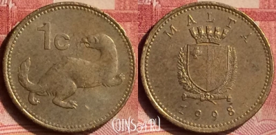 Мальта 1 цент 1998 года, KM# 93, 094m-141