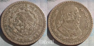 Мексика 1 песо 1959 года, Серебро 0.100, KM# 459, a069-103