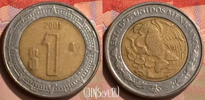 Мексика 1 песо 2001 года, KM# 603, 416-093