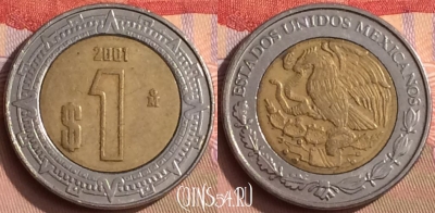 Мексика 1 песо 2001 года, KM# 603, 448-027
