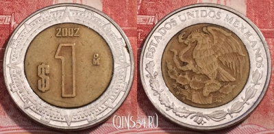 Мексика 1 песо 2002 года, KM# 603, 253-069