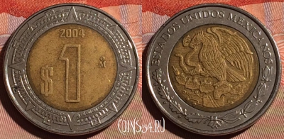 Мексика 1 песо 2004 года, KM# 603, 124d-017