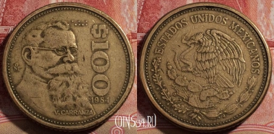 Мексика 100 песо 1984 года, KM# 493, 206-049