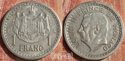 Монако 1 франк 1943 года, KM# 120, 044p-019 ♛