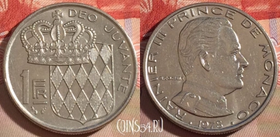 Монако 1 франк 1978 года, KM# 140, 081b-048