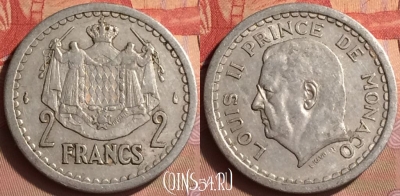 Монако 2 франка 1943 года, KM# 121, 432-100