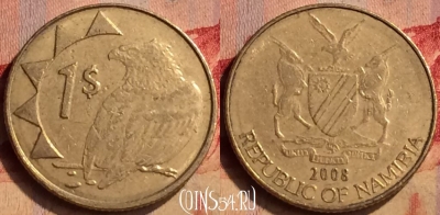 Намибия 1 доллар 2008 года, KM# 4, 405-069