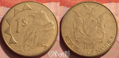 Намибия 1 доллар 2010 года, KM# 4, 089o-026