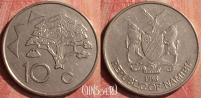 Намибия 10 центов 1998 года, KM# 2, 389n-106