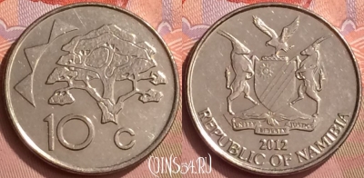 Намибия 10 центов 2012 года, KM# 2, 055l-087