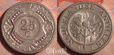 Антильские острова  25 центов 2010 года, KM# 35, 044i-162