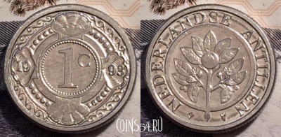 Нидерландские Антильские острова 1 цент 1993 года,