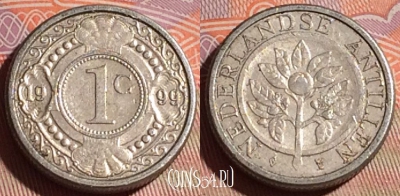 Антильские острова 1 цент 1999 года, KM# 32, 156c-090