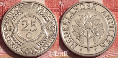 Нидерландские Антиллы  25 центов 1993 года, 069b-045
