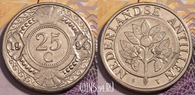 Нидерландские Антиллы  25 центов 1994 года, 232-117