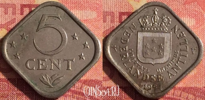 Антильские острова 5 центов 1984 года, KM# 13, 331i-106