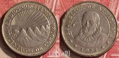 Никарагуа 10 сентаво 1972 года, KM# 17.2a, 454o-046 ♛