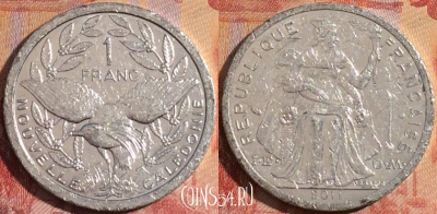 Новая Каледония 1 франк 2011 года, КМ# 10, 159b-032