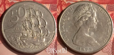 Новая Зеландия 50 центов 1979 года, KM# 37, 305o-120