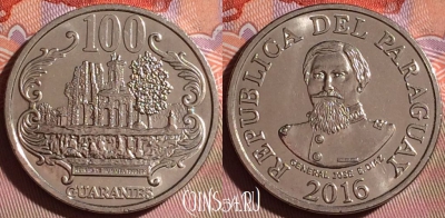 Парагвай 100 гуарани 2016 года, KM# 177b, 204f-009