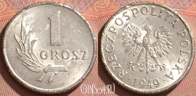 Польша 1 грош 1949 года, Y# 39, 369k-019