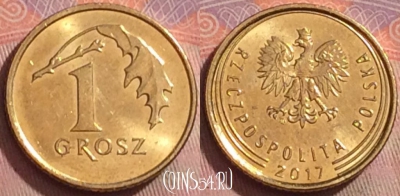 Польша 1 грош 2017 года, 277k-076